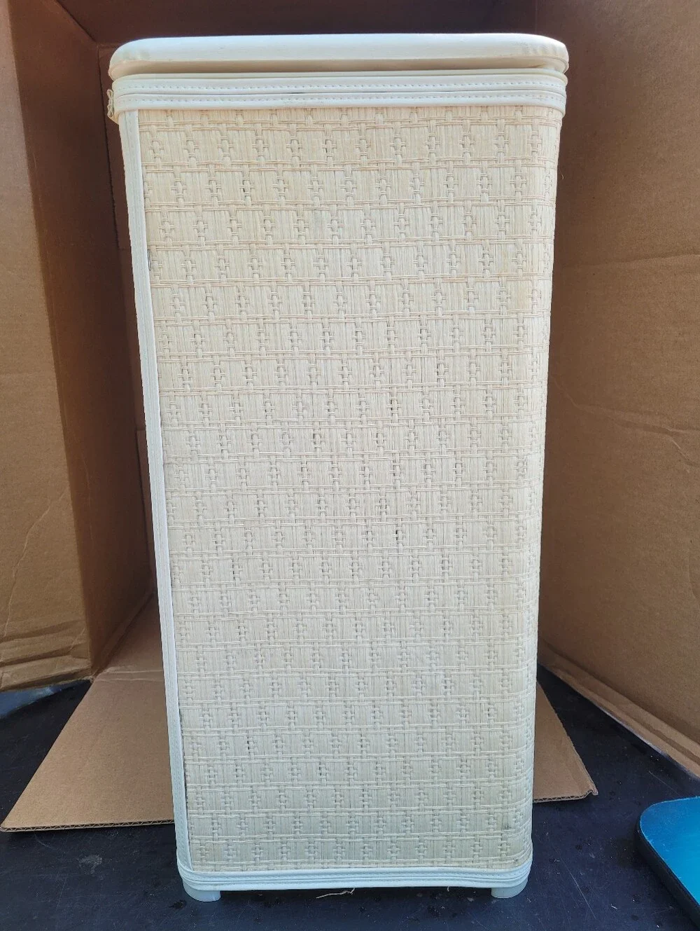 Vintage Clothes Laundry Hamper Padded Top Cottagecore